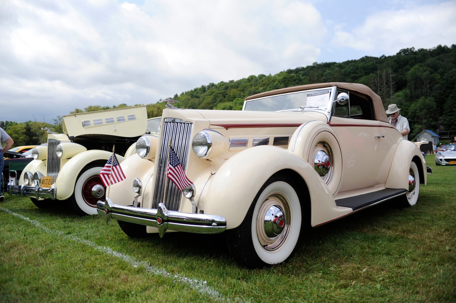 Pristine Packard.  Tom Flynn’s 1937 Packard 120 roadster was a showstopper. It took top honors in “Antique Car (Pre-1939)”..
